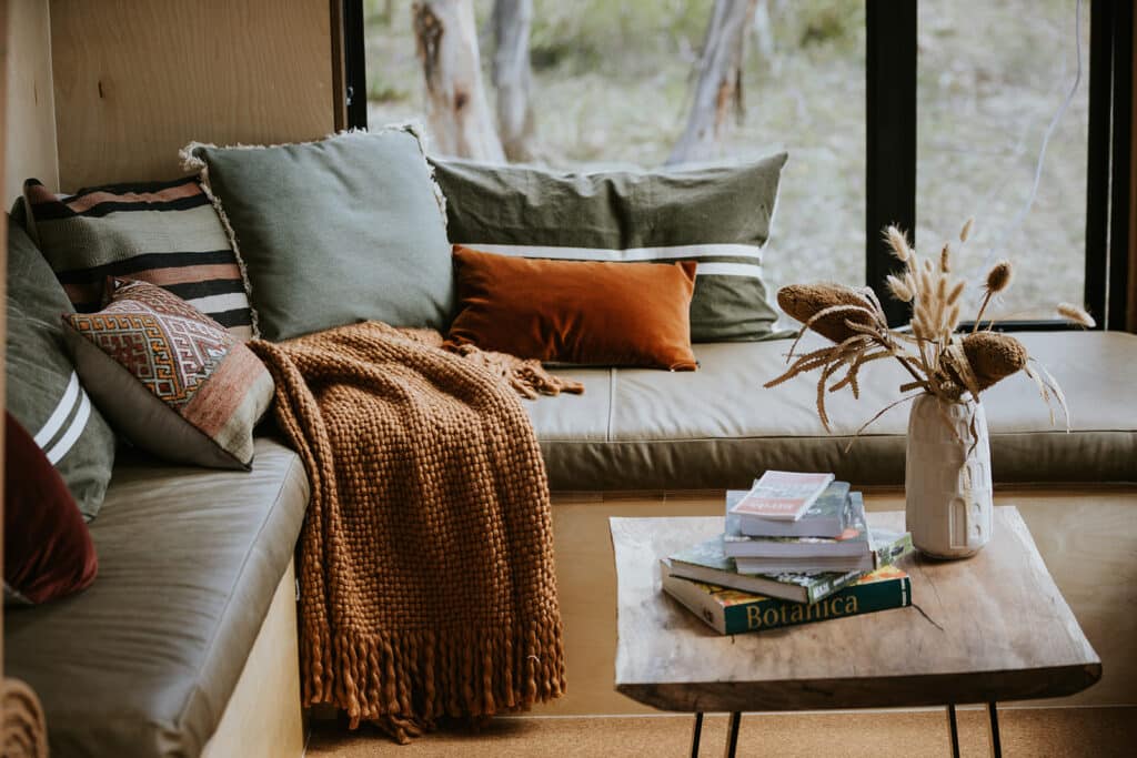 ARUNA Estate luxury cabins featured in Home Beautiful April issue